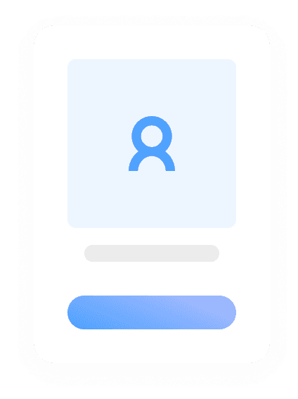 Vereinfachtes UI eines Profils mit Bild und Beschreibung.