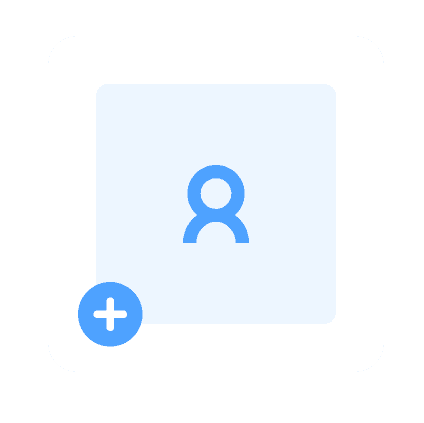 Vereinfachte UI von der Möglichkeit ein Profilbild hinzuzufügen.